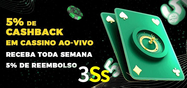 Promoções do cassino ao Vivo 3Ss